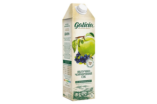 Яблучно-чорничний сік Galicia